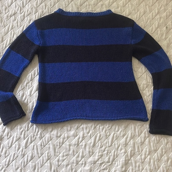 Women’s Blue Striped Ralph Lauren Sweater Size P S - Picture 3 of 4